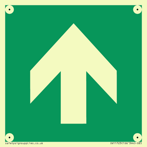 E907 Safe condition: Up / forwards arrow (90 deg supplimentary)